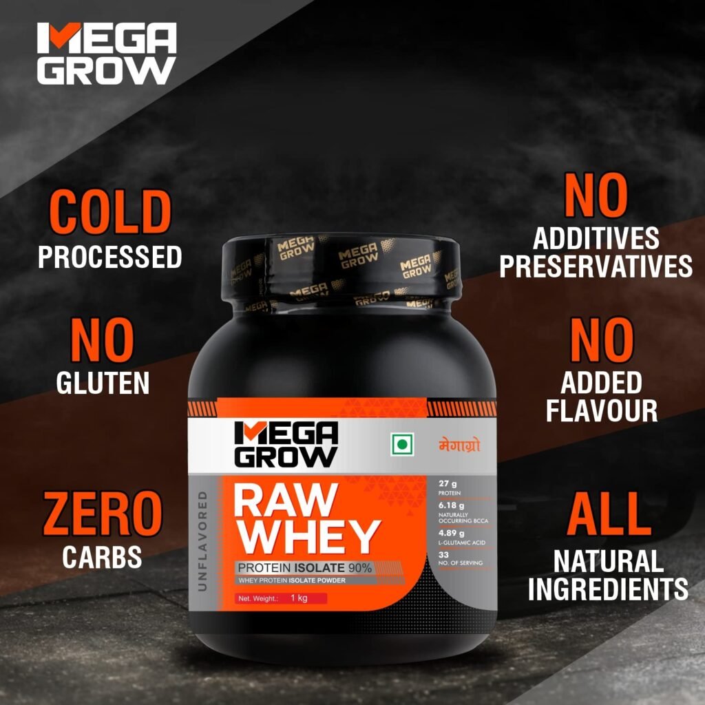 MEGA GROW RAW WHEY PROTEIN ISOLATE POWDER 