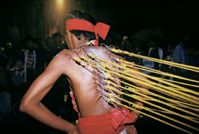 Ritual mortification of the flesh at the Hindu festival of Thaipusam in Malaysia demonstrates the power of brain over pain.