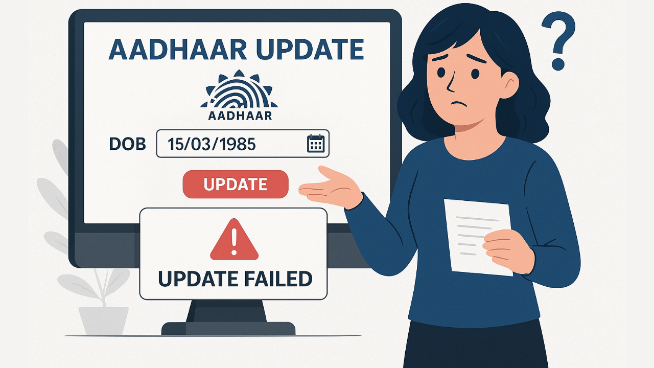 Aadhaar DOB Update Not Working