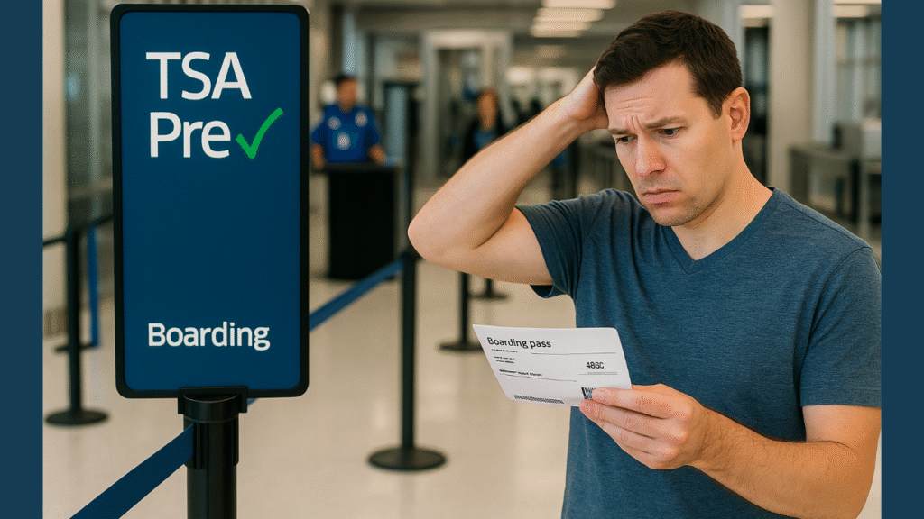 TSA PreCheck No Show on Boarding Pass