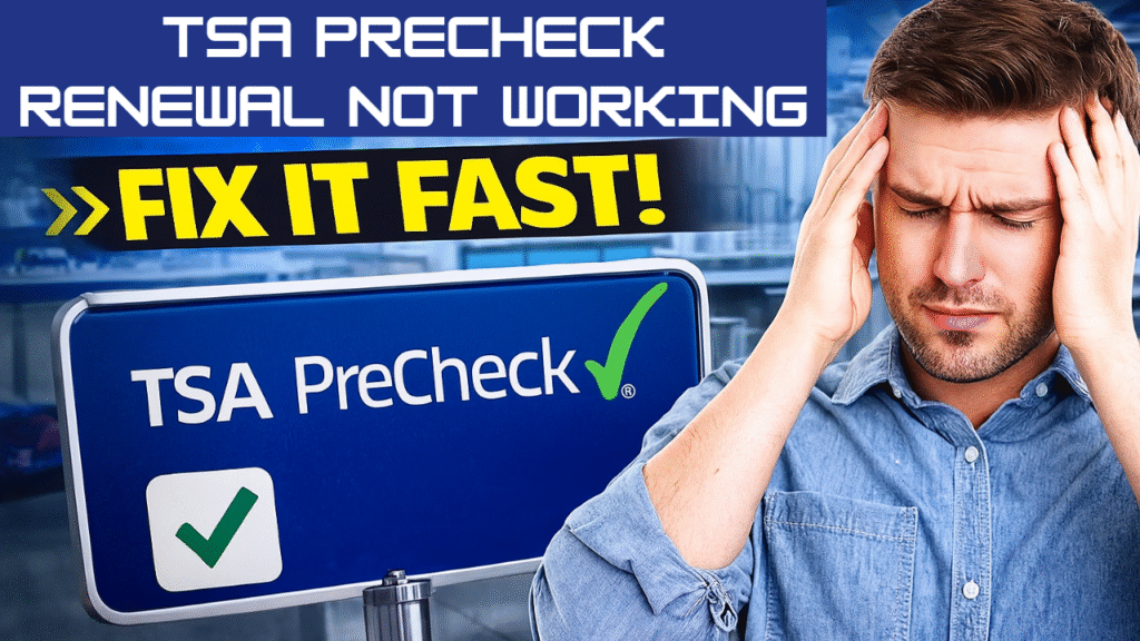 TSA PreCheck Renewal Not Working – Easy Steps (2026) 1 TSA PreCheck Renewal Not Working