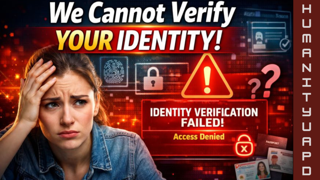 We Cannot Verify Your Identity Error