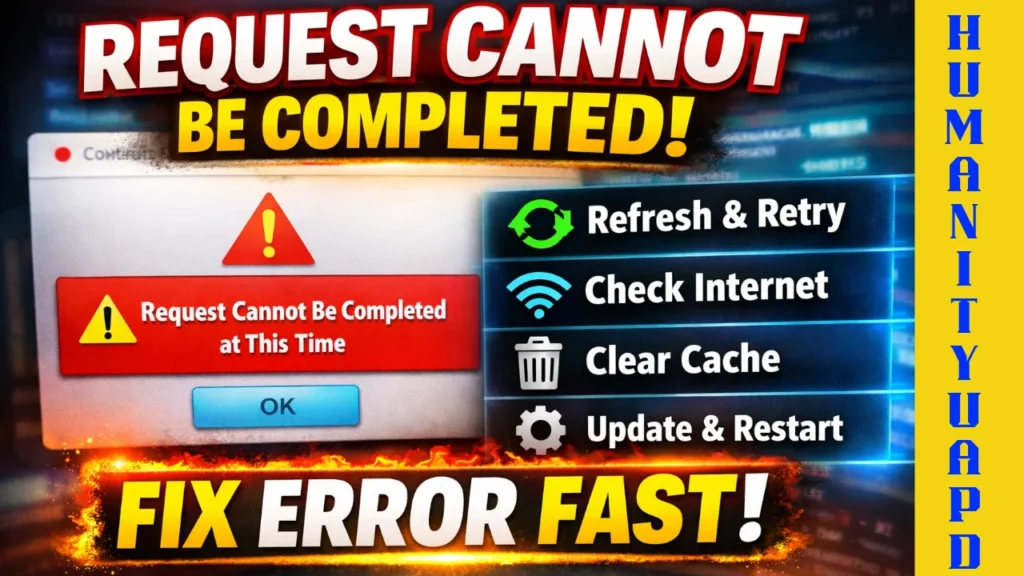 Request Cannot Be Completed at This Time: Amazing Fix (2026) 1 Request Cannot Be Completed at This Time