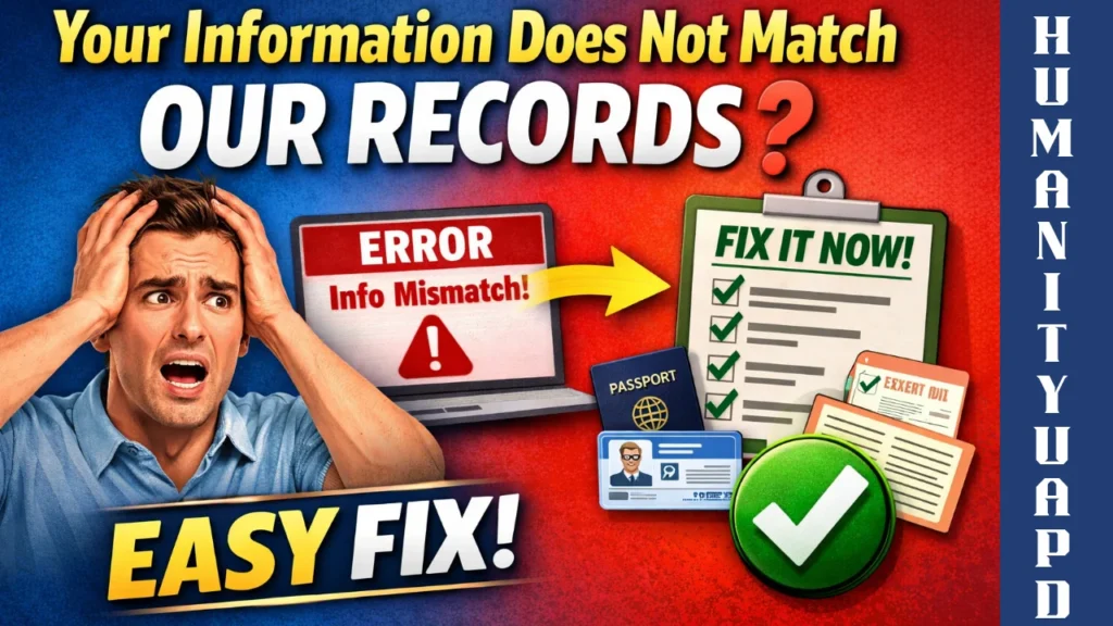Your Information Does Not Match Our Records: Easy Fix (2026) 1 Your Information Does Not Match Our Records