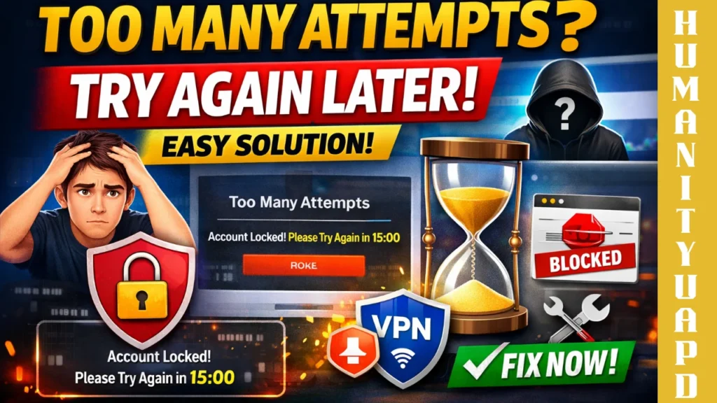 Too Many Attempts Try Again Later Error