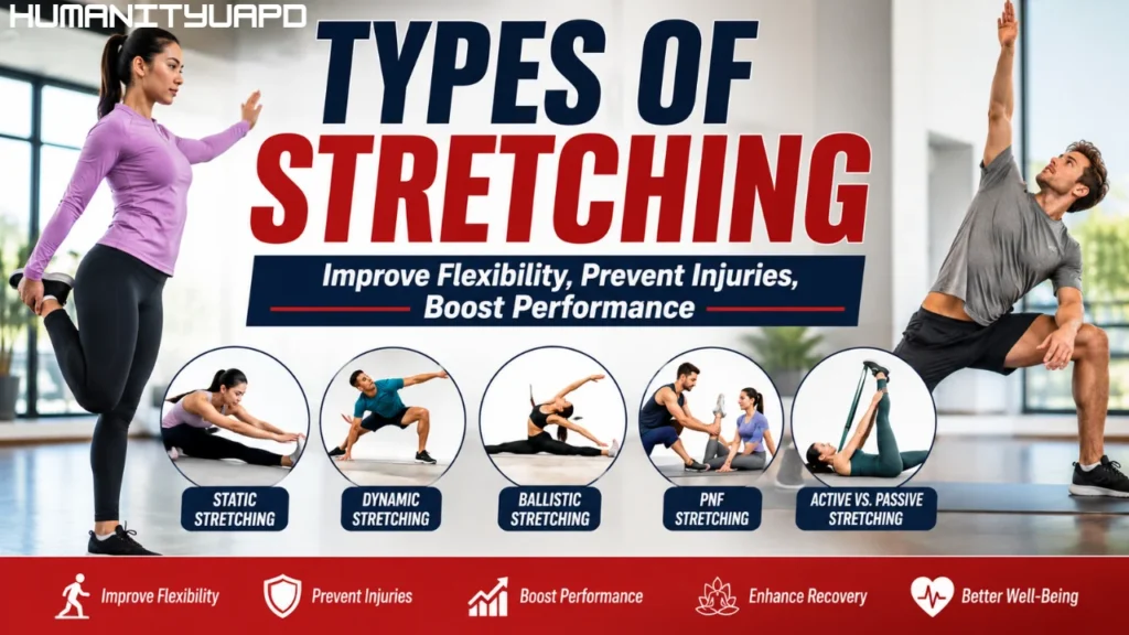Types of Stretching for Better Health and Fitness in 2026 1 Types of Stretching